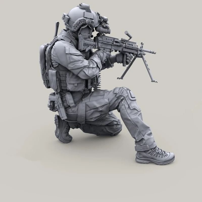 1/35 Resin Figure US Special Forces/MARSOC Modern Soldier in Action with GPNVG-18 Panoramic Night Vision Goggles Self-Assembly C