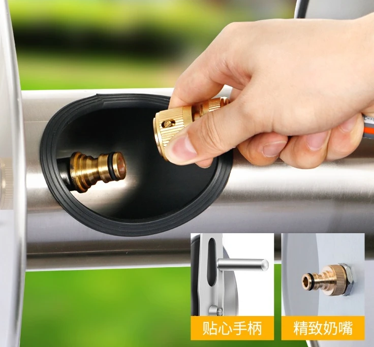 2025 جودة متفوقة الزراعة رذاذ الري المعادن دليل خرطوم بكرة المنزلية ارتفاع ضغط سقي وغسيل السيارات