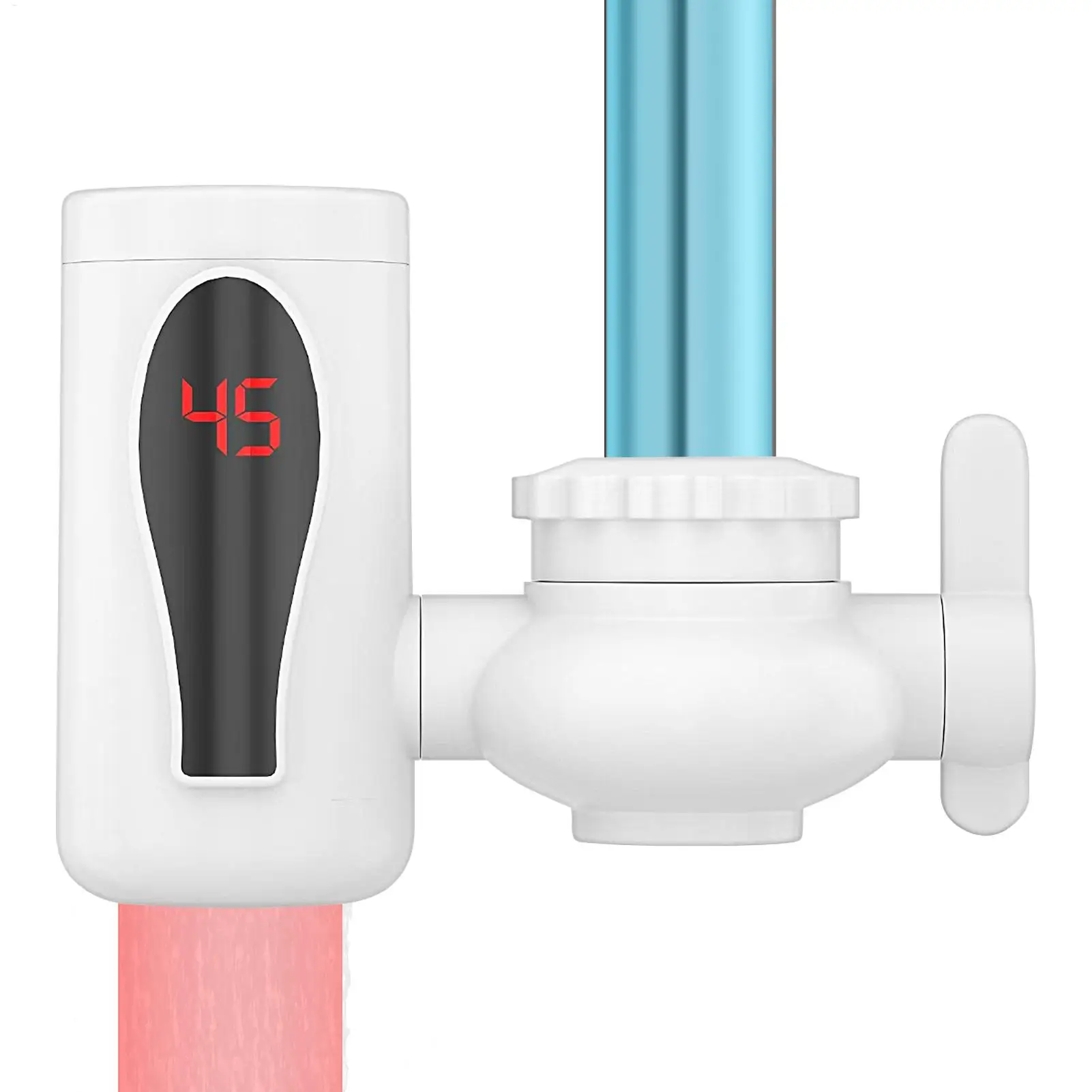 

Мгновенный кран для горячей воды, безрезервуарный водонагреватель, вращающийся светодиодный кран с цифровым дисплеем, двойной режим для мытья рук, разрывная комната, ванная комната