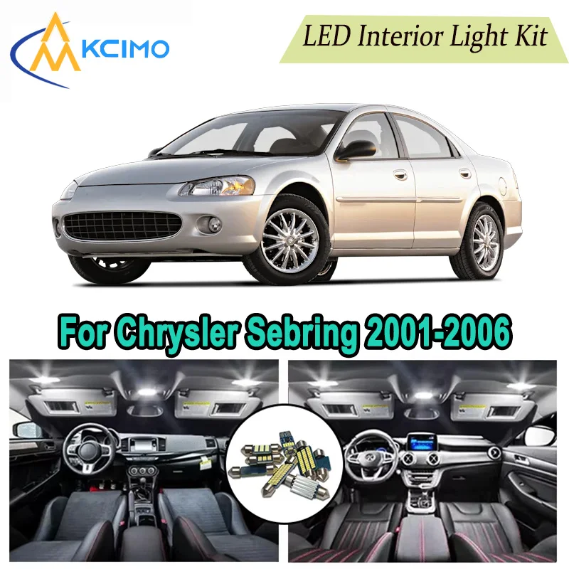 

Canbus LED Kit Interior Light Bulbs For Chrysler Sebring 2001-2006，Door Lights Super Bright Light Set Easy Install