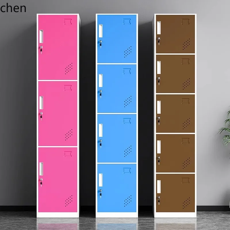 ZML Steel Office Single Door Metal Locker Cabinet Employee Single Dormitory Storage Cabinet with Lock Bathroom Changing Cabinet
