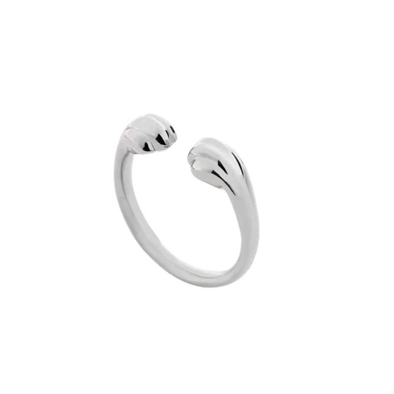 Cute Cat Paw Open Ring Adjustable Finger Ring Lovely Embrace Tightly Design Ring Unique Jewelry Gift for Women Men