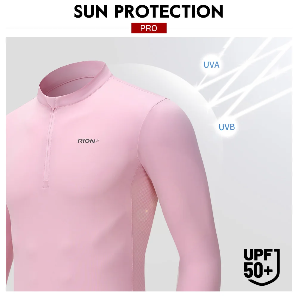 RION Cycling Jersey Long Sleeves Men Women Mountain Bike MTB Shirts UPF 50+ Sun Protection Road Riding Jerseys Breathable Shirt