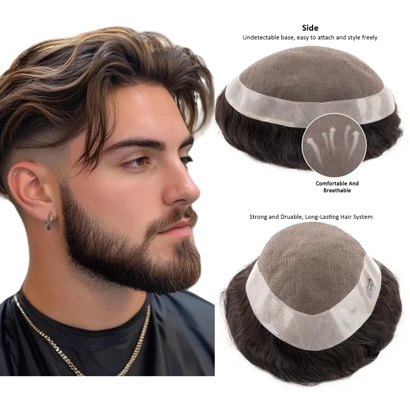 Men's Toupee Human … - image