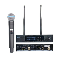 QLXD4 BETA58 UHF True Diversity Wireless Microphone System With Lavalier Headset Mic For Karaoke Stage Performance