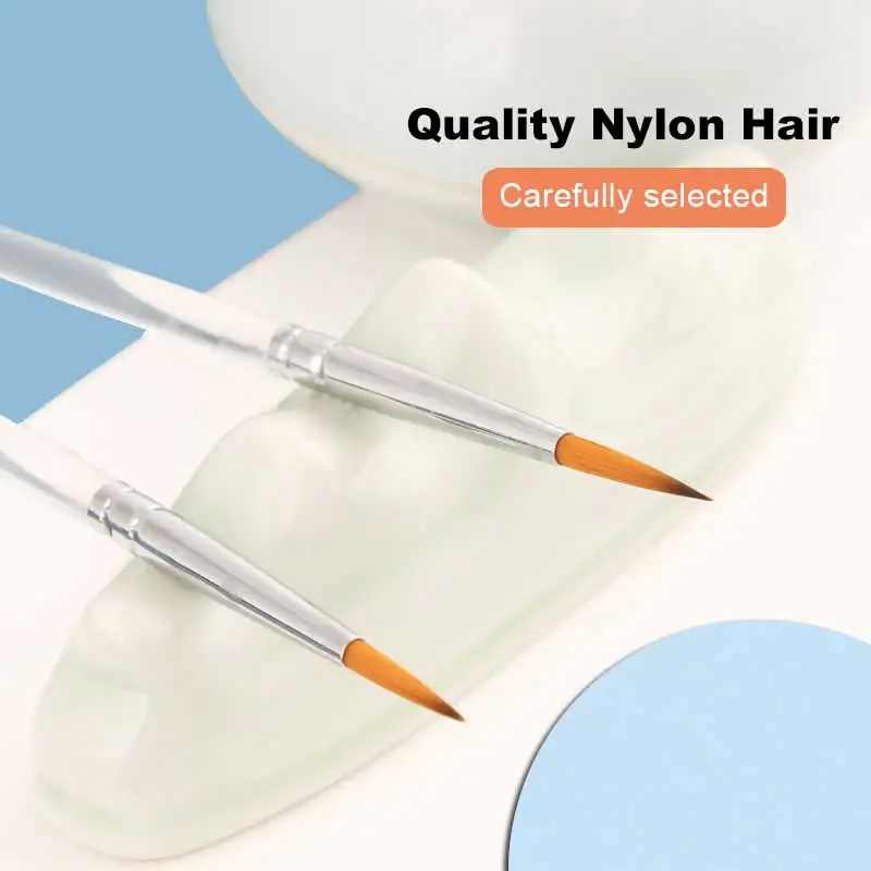 JOWOART 非常に細い先端アートペイントブラシナイロン毛 9 ピース水彩ガッシュアクリルロッドフックラインストロークペン初心者ツール