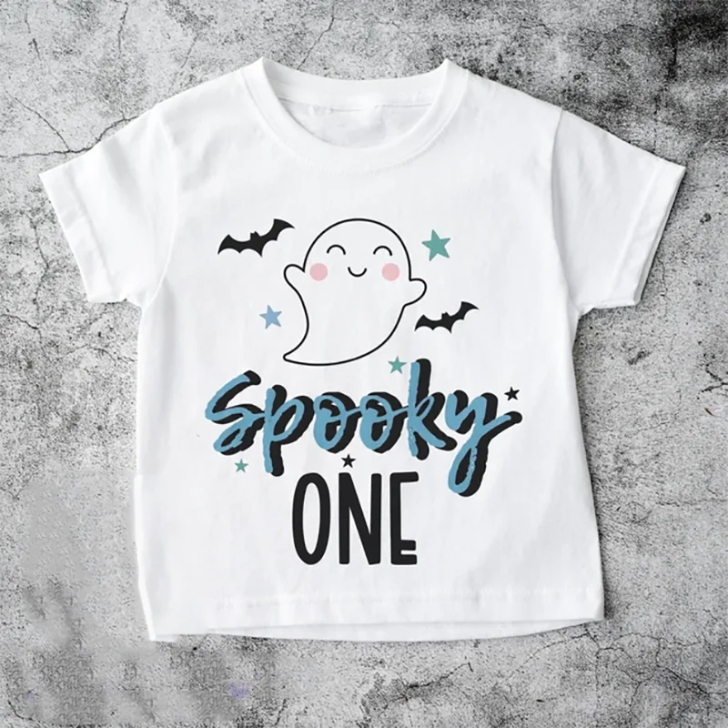 Spooky One Ghost Shirt Boys Halloween Boy First Birthday Boy 1st Birthday gift for he Boo Day Halloween birthday party supplies