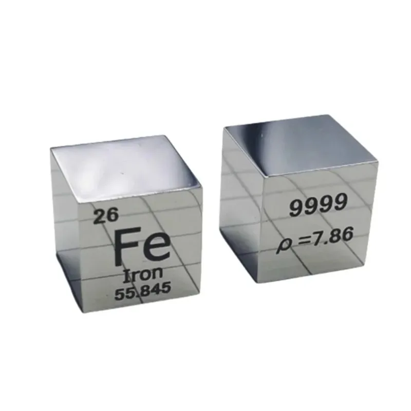 MIRROR POLISHED High Purity 99.99% Iron Fe Metal Element Periodic Table Cube 10mm