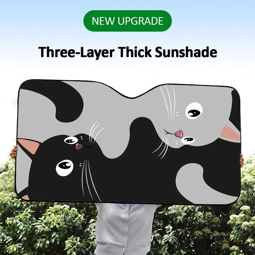 Pare-soleil Adorable Effet Yeux de Chat, Protection Quotidienne pour Voiture, Isolation Thermique en Feuille d'Aluminium, Protection UV