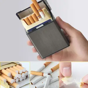 Portable Slim Aluminum Cigarette Case, regular King Size, plastic cigar tobacco starter box, storage container, smoking accessories 9 Main Cigarette Sales - №7