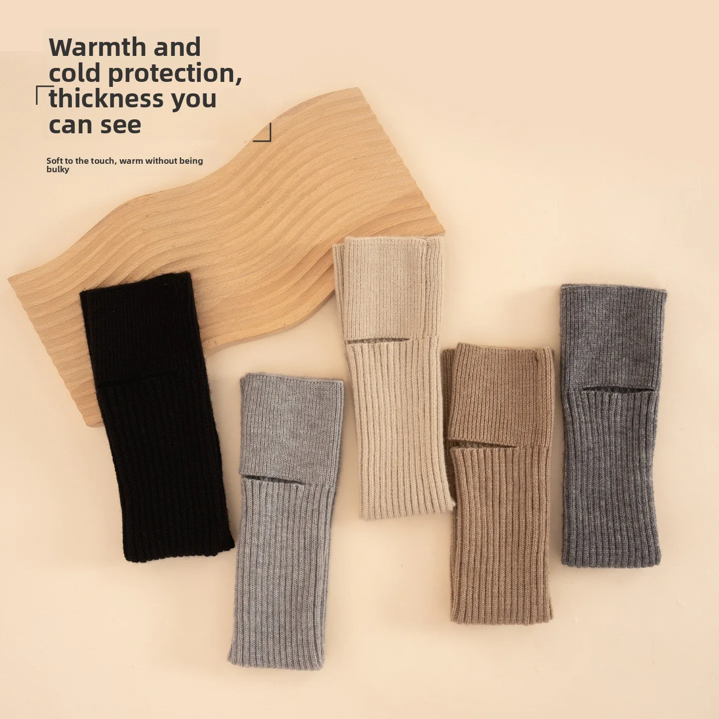 1 Pair Womens Autumn Winter Solid Color Knitted Warm Socks Suitable for JK Lolita Style Soft Comfortable female Casual Calf Sock