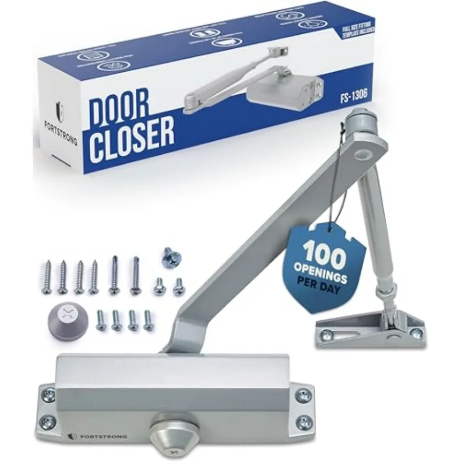 

Automatic Door Closer,FS-1306 Residential Hydraulic Auto Door Closer, Grade 3 Self Closing Spring Hinge, UL Listed and ADA Soft