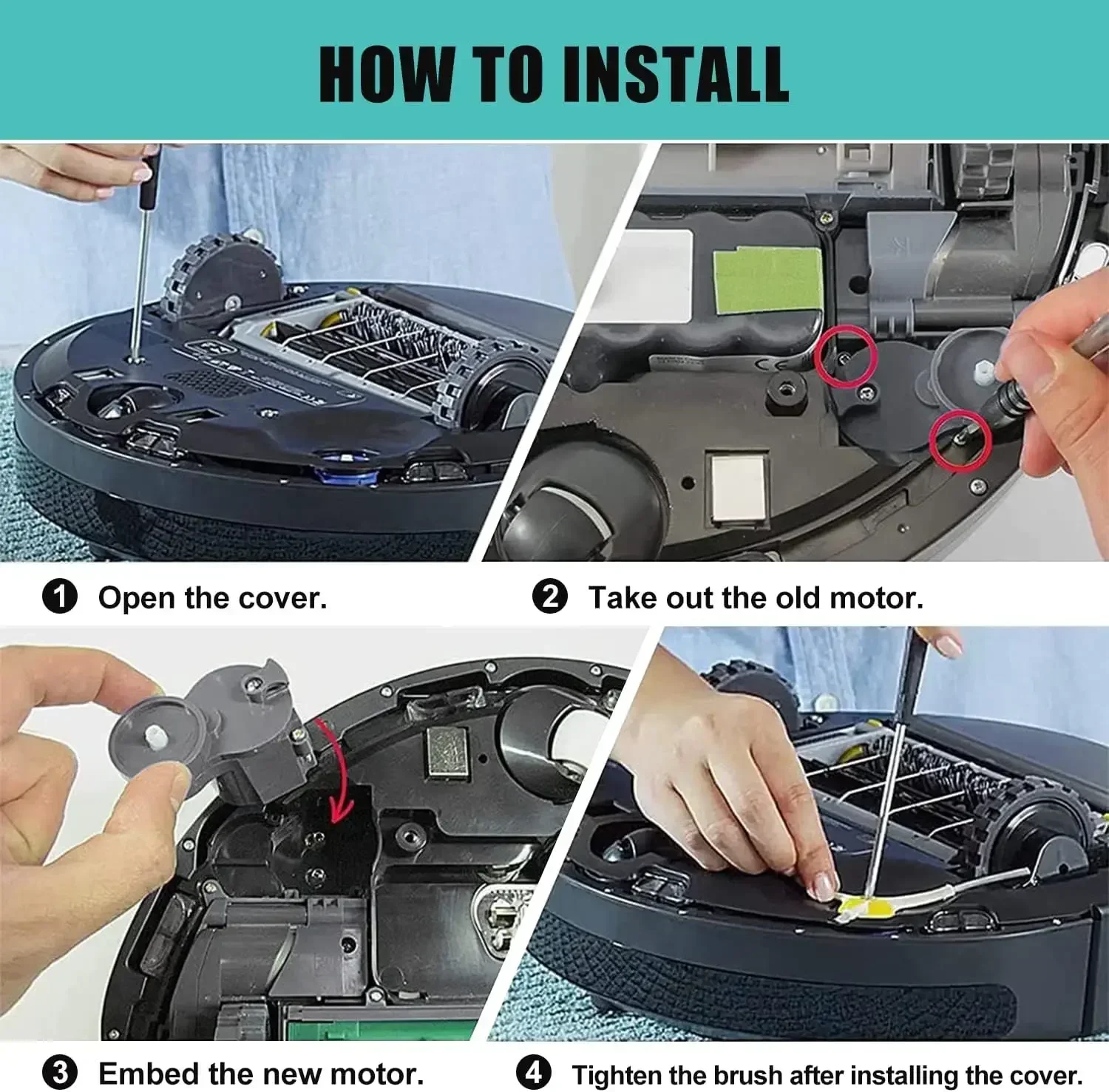 Módulo de Motor con cepillo lateral para Robot aspirador, repuesto para iRobot Roomba Serie 500, 600, 700, 800, 900, I3, i7, E5, E6, E7, J7