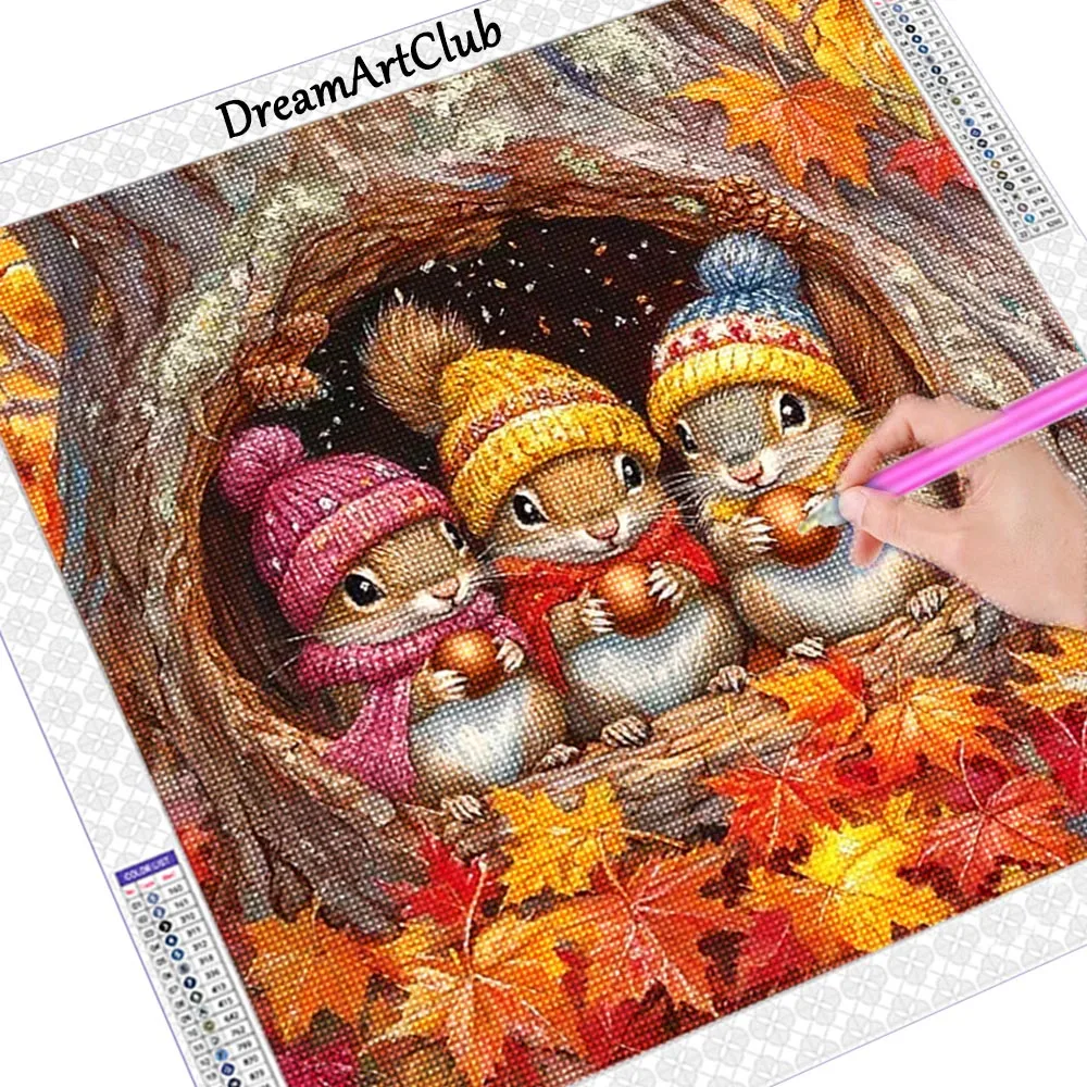 الماس طقم الطلاء السنجاب جديد وصول الماس الفسيفساء 5D DIY عبر الابره مجموعات الماس الفن ديكور المنزل #3