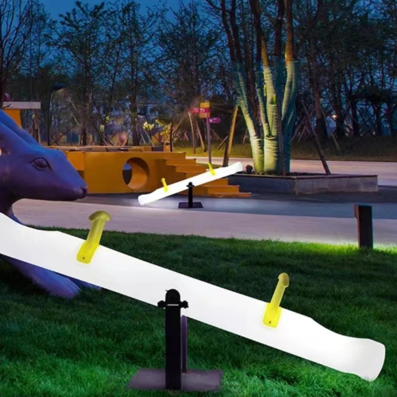 LED outdoor luminous seesaw rides Internet celebrities Children's interactive entertainment