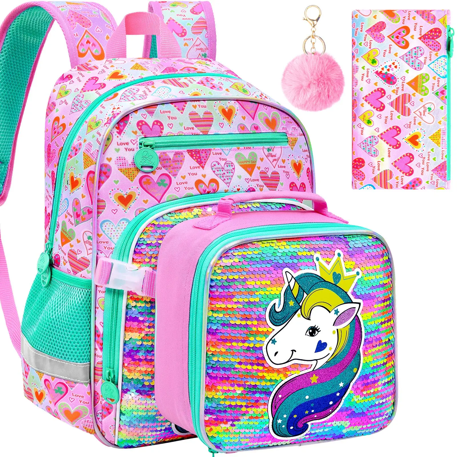 ensemble-de-3-sacs-a-dos-pour-filles-sac-a-dos-scolaire-a-paillettes-imprimees-en-forme-de-cœur-avec-boucle-sac-a-main-et-pochette-a-stylos