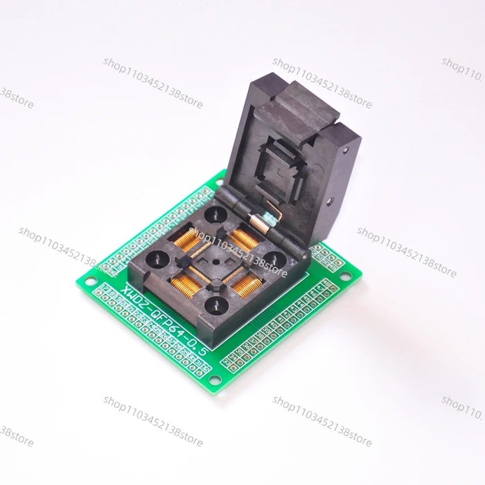 QFP64/LQFP64/TQFP64 to DIP64 burning socket QFP64 testing socket adapter board 0.5mm spacing