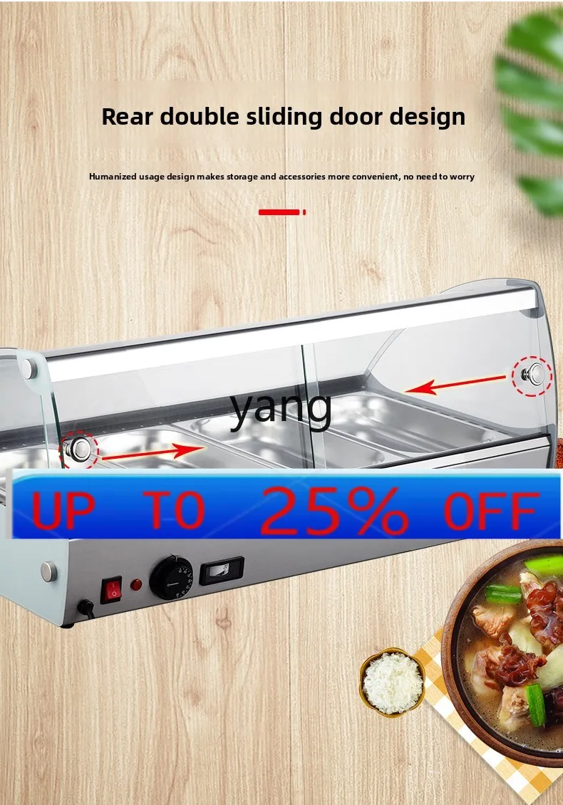 

LTT Hamburg Fries Insulation Hotel Buffet Breakfast Dining Table Deli Insulation Box Display Cabinet