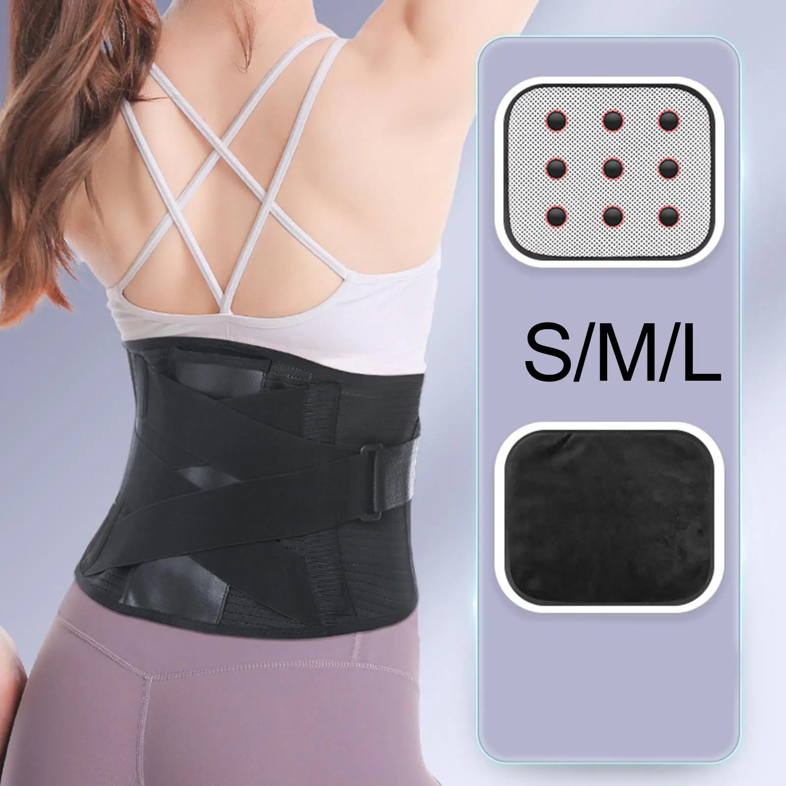 

Waist Support Belt Self Heating Lower Back Support Waist Trainer Belt Relief for Back Pain Corset Back Brace for Workout