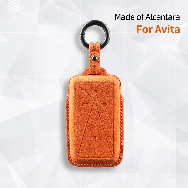 New suede Car Key Case Cover Shell Bag For AVATR 11 12 avita 11 Key housing protection case Auto accessories