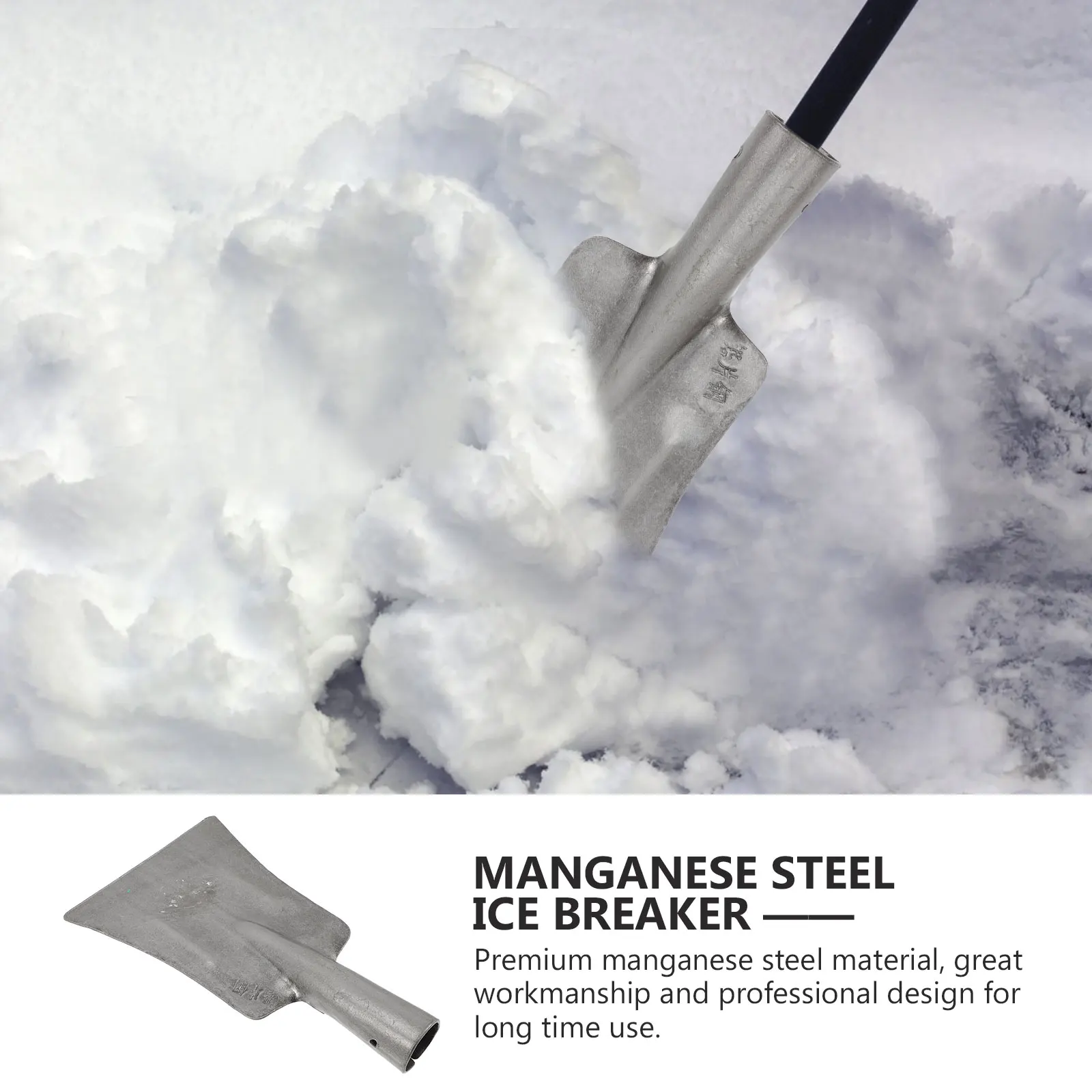 

Manganese Steel Snow Shovel Heavy Duty Ice Breaking Tool for Outdoor Driveway Use Premium Metal Shovels Durable Design Efficient