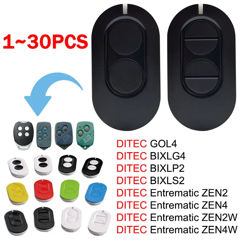 

DITEC Entrematic ZEN2 ZEN4 ZEN 2 4 ZEN2W ZEN4W Compatible GOL4 BIXLS2 BIXLG4 BIXLP2 Garage Remote Control Door Opener 433MHz