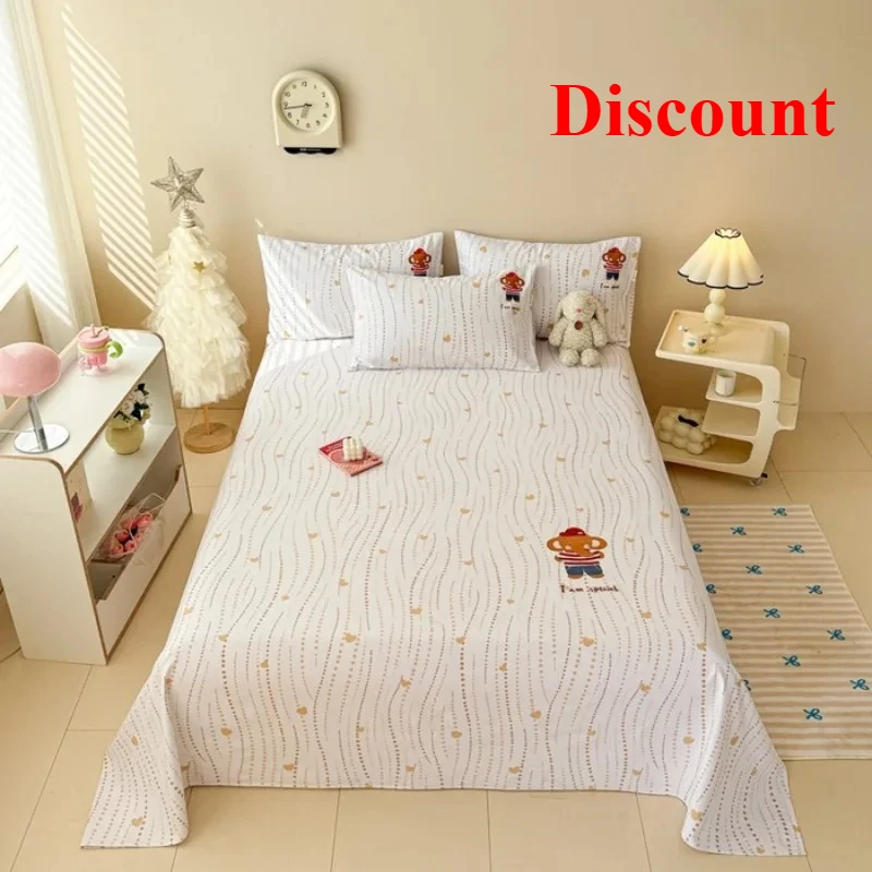 

2025 New Old coarse cloth spring and summer new cotton pure cotton cloth heat transfer single product bed sheet
