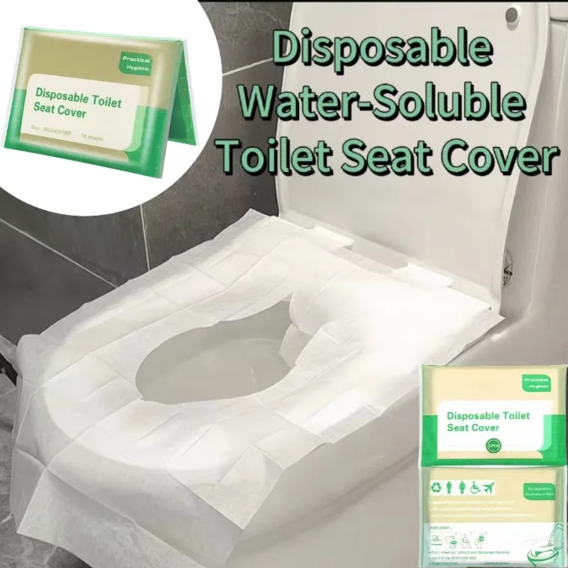 10-300pcs Disposable Toilet Seat Cover Portable Travel Camping Hotel Soluble Waterproof Flushable Degradable Paper Mat Pads