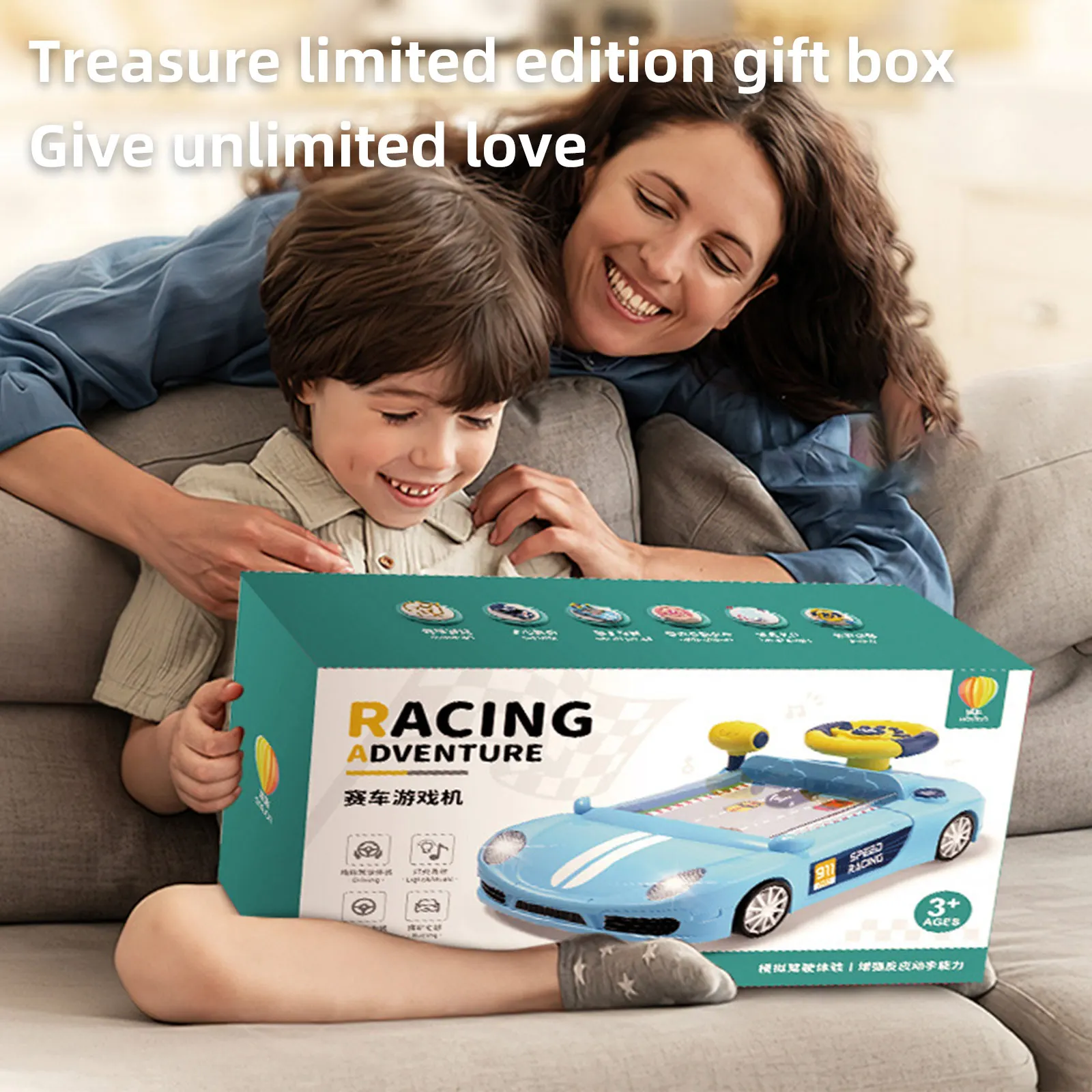 Toddler Simulator Driving Racing Game For Boys And Girls Parent Interactive Educational Toy Gift Electric Car Toys With Music