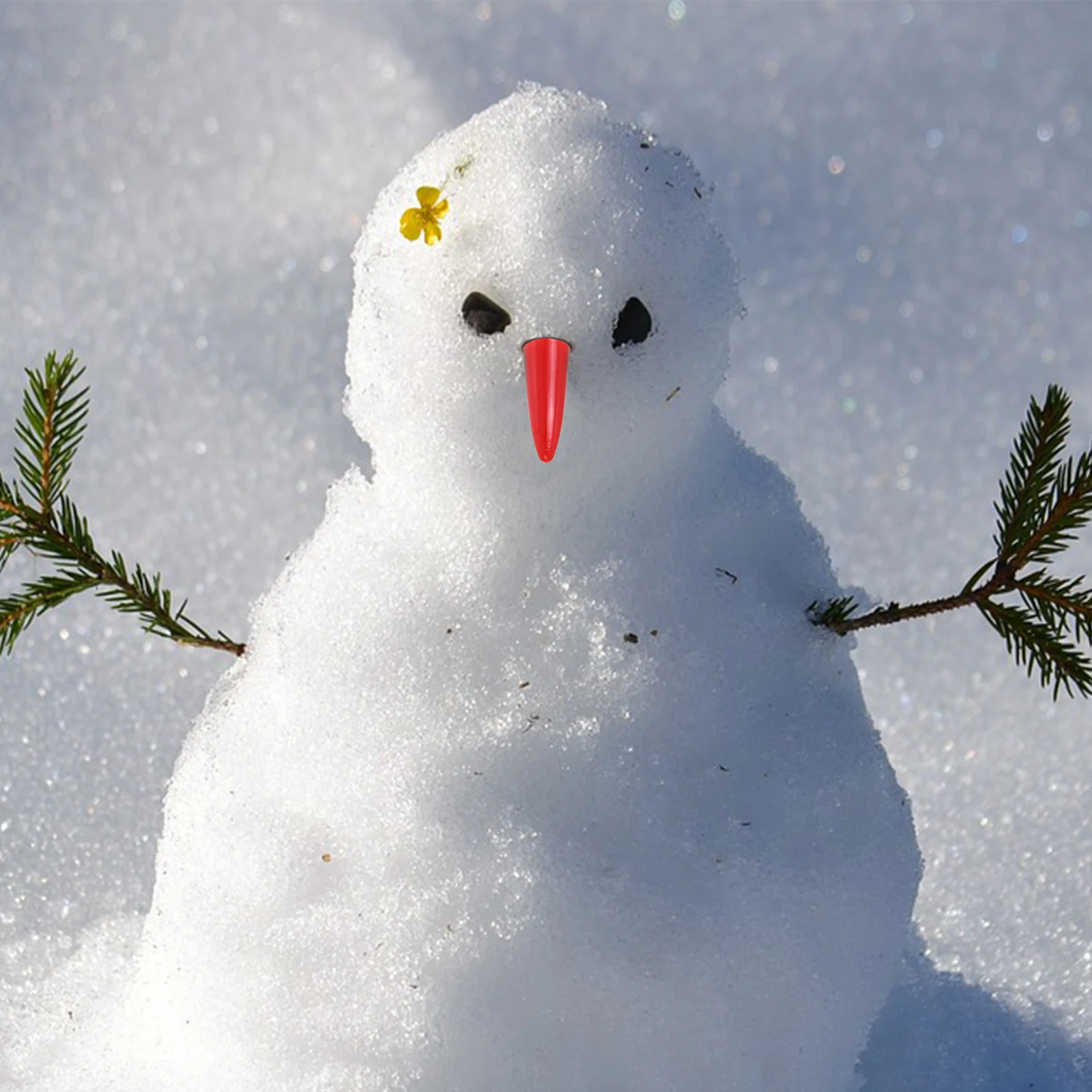 

100Pcs Snowman Nose Plastic Durable DIY Snowman Accessories Easy Insert Christmas Decoration Craft Supplies Nose for Crafts