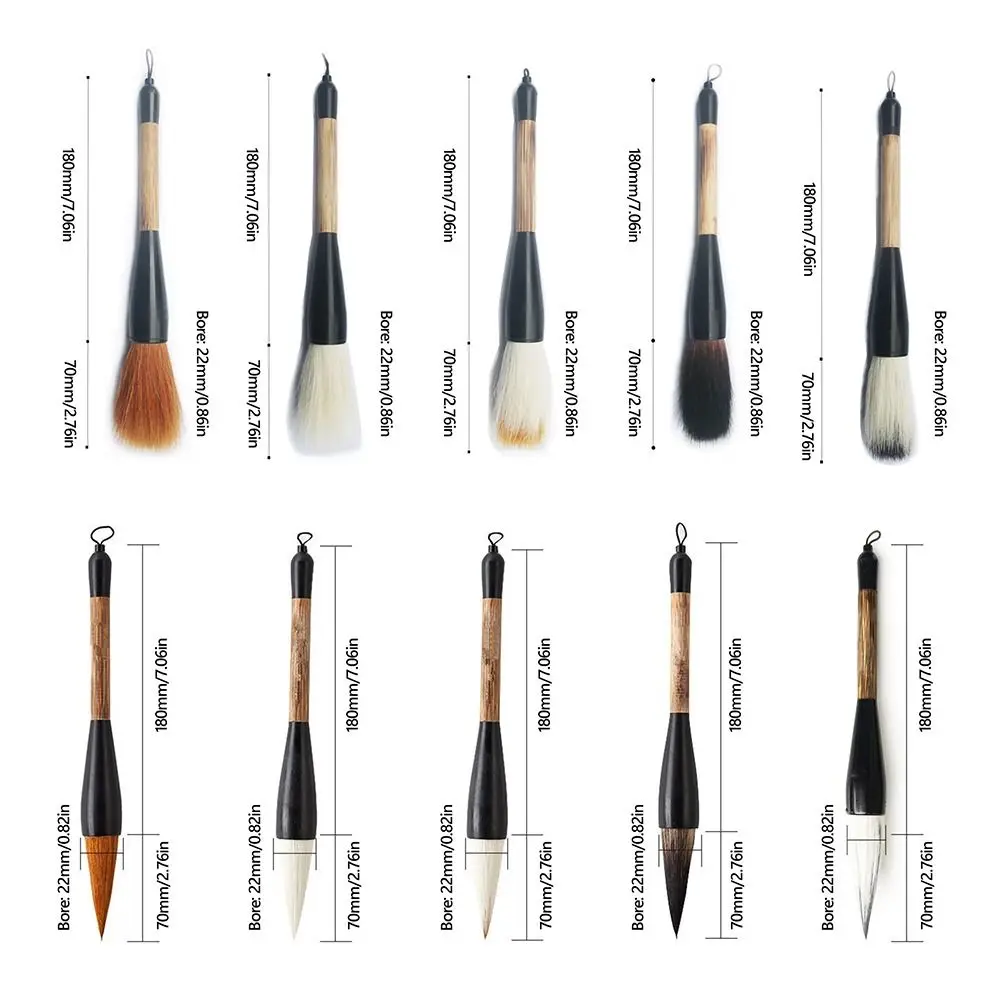 Rhapis Humilis Pole Calligraphy Brush Large Size Wolf/Wool/Bear Hair Writing Brush Spring Couplets Writing Wolf Hair