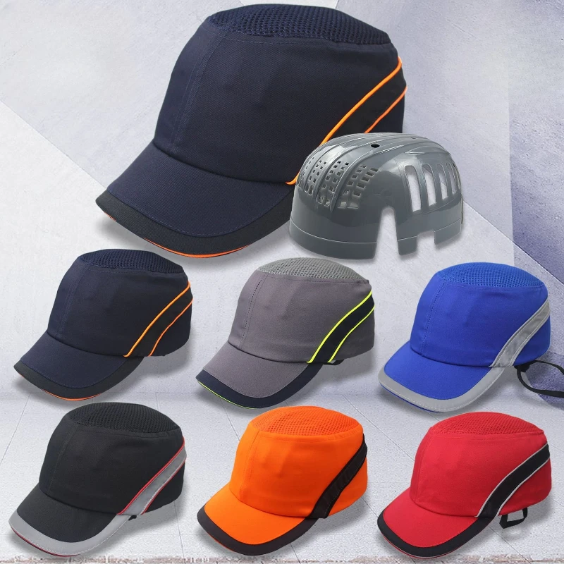 

New Work Safety Bump Cap Hard Inner Shell Protective Helmet Baseball Hat Style For Work Factory Shop Carrying Head Protection