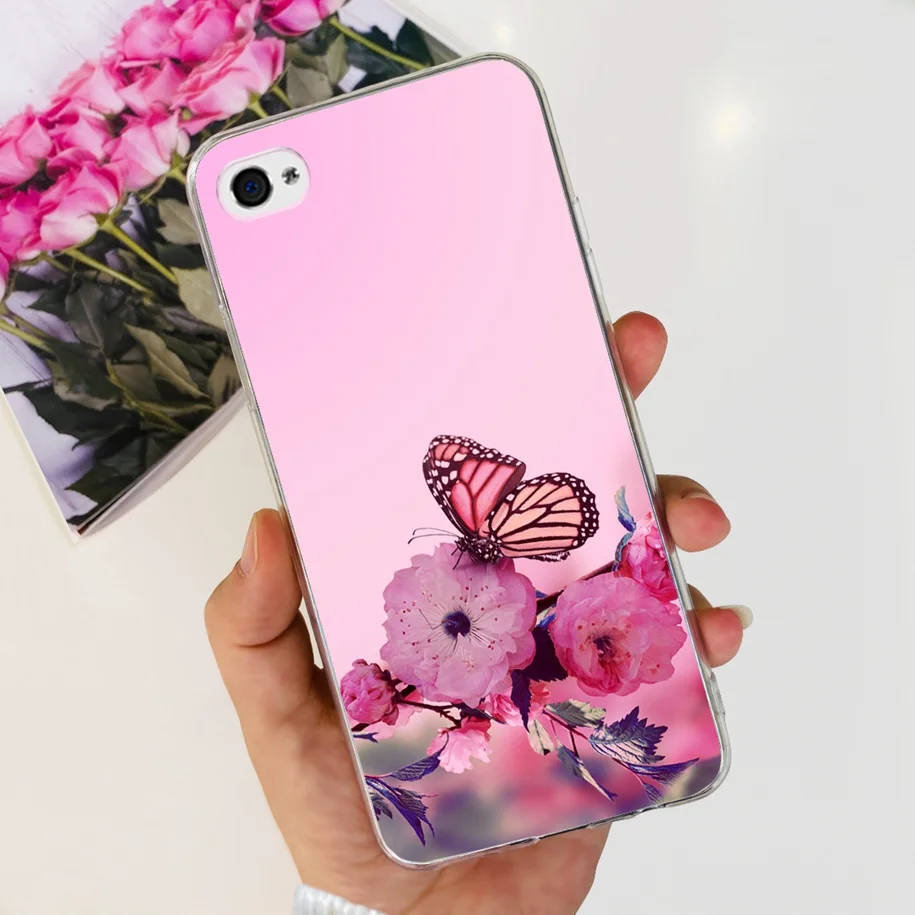 غطاء سيليكون ناعم لـ Apple iPhone 4 ، جراب ، رائد فضاء ، شفاف ، ممتص للصدمات ، زهرة مشهورة ، 4 s ، 4 s