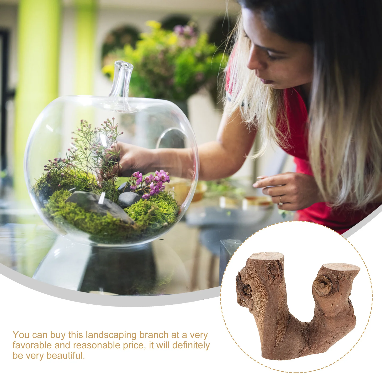 

1pc Natural Rattan Vine Red Mountain Solid Wood Branch For Home Decor Landscaping Accessories Retro Branches