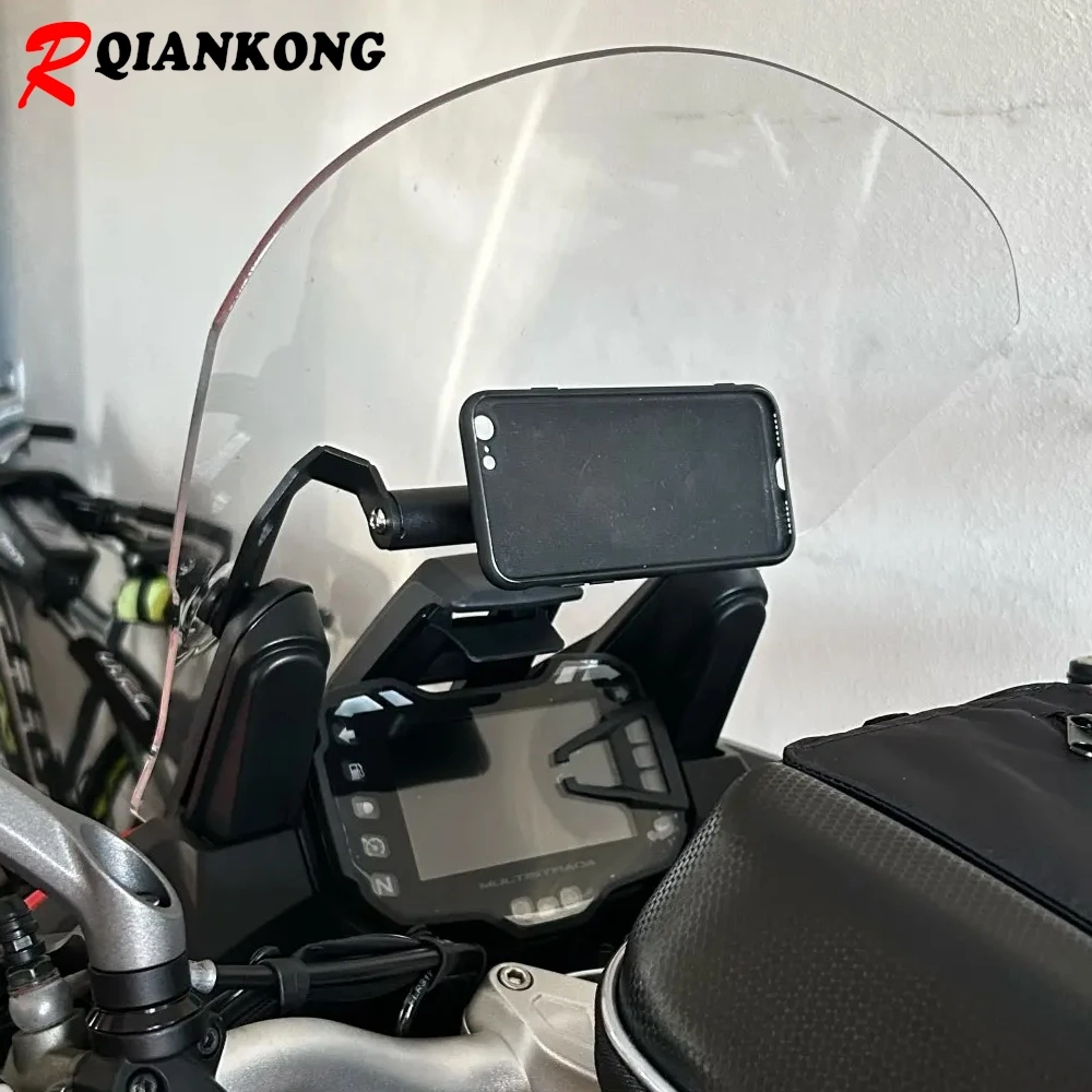 

Motorcycle Mobile Phone Stand Holder GPS Navigation Plate Bracket For Ducati Multistrada 1200 S 1260 Enduro 950 V2 S 2015-2024