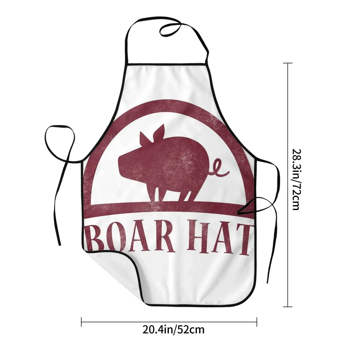 Boar Hat 1 Apron Chef Cooking Baking Tablier Waterproof Bib Kitchen Cleaning Pinafore for Women Men Painting