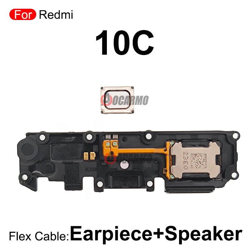 For Redmi 10 10A 10C Top Earpiece Ear Speaker + Bottom Loudspeaker Buzzer Ring Flex Replacement Repair Parts