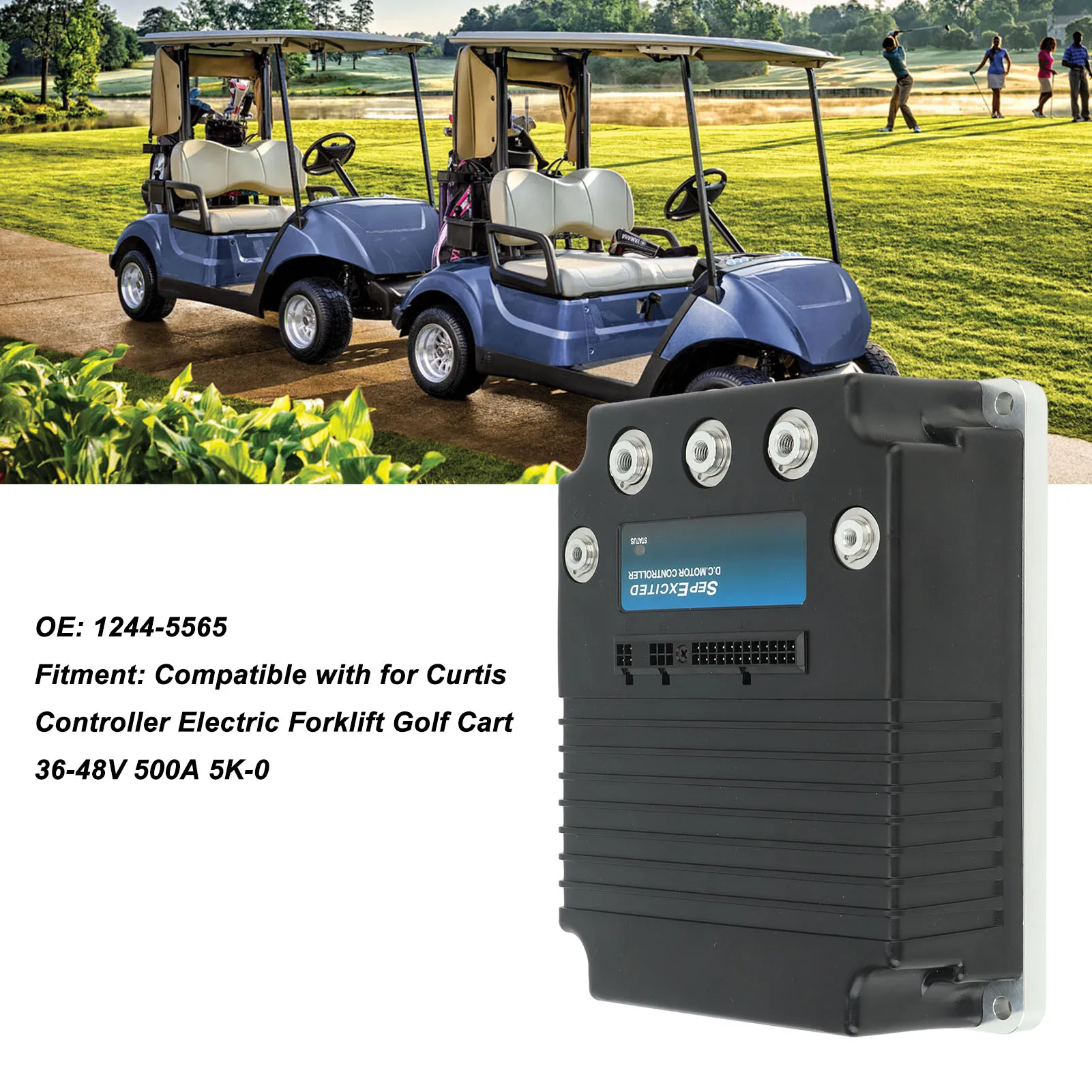 

Motor Controller 36 to 48V 500A 1244‑5565 for Curtis Controller Electric Forklift Cart Motor Controller for Curtis