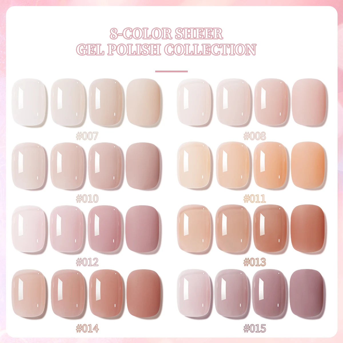 XEIJAYI 15ML 1pc Ice Pink Gel Nail Polish , UV LED Immersion Nail