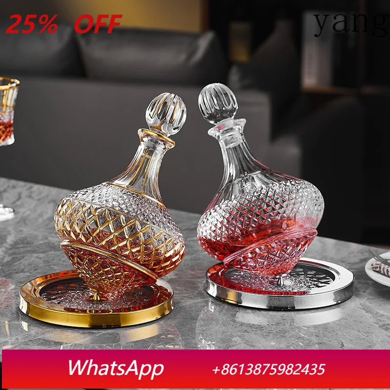 

YJQ high-grade red wine decanter crystal glass wine household with lid seal