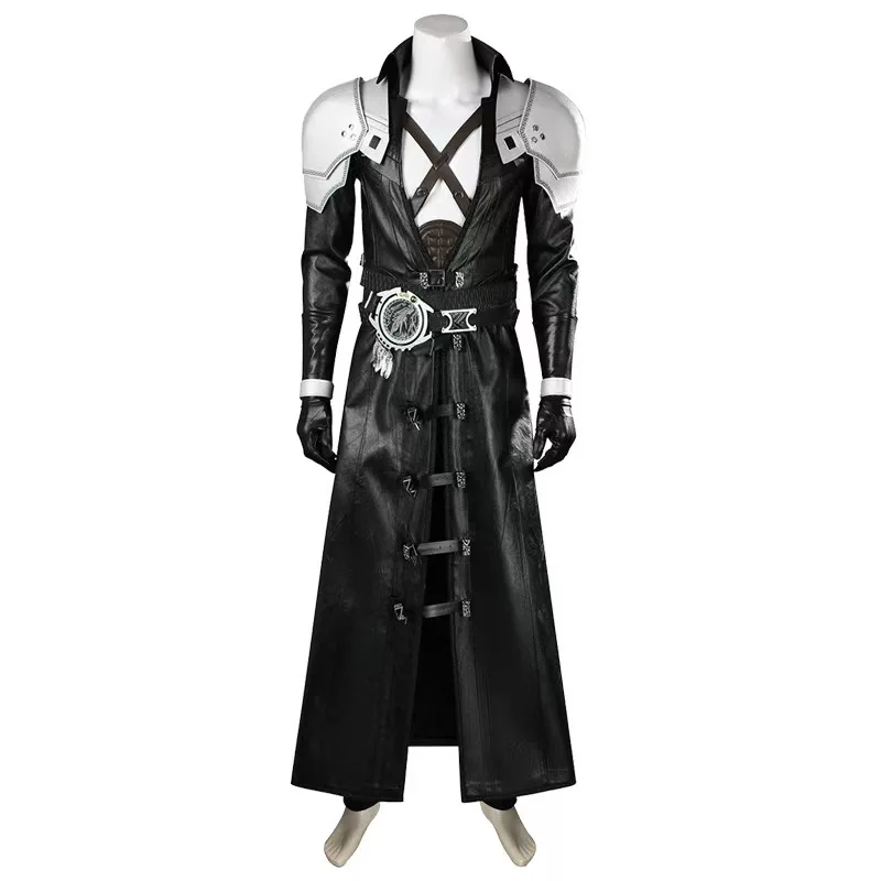 

Black Fantasy Leather Coat and Accessories Full Set and Individual Items Are Sold Custom Size FF7 Sephiroth Cosplay Costume