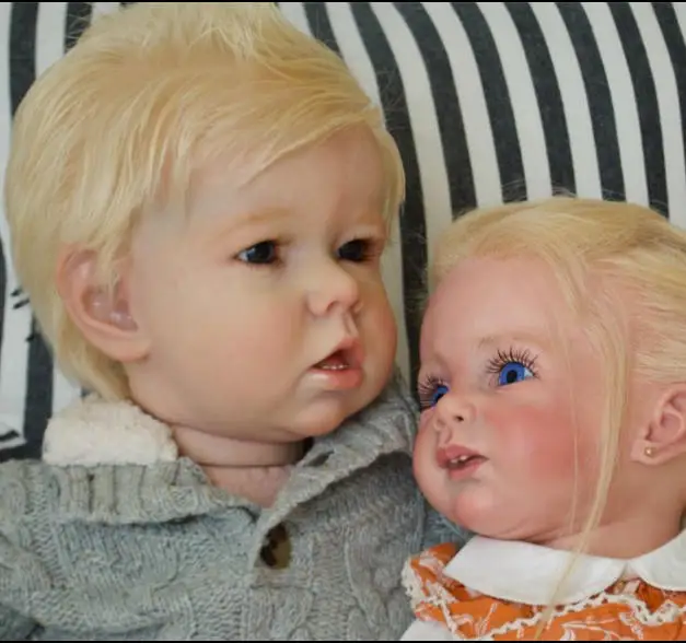 28Inch Already Painted Unssembly DIY Doll Parts Reborn Liam with 3D Skin Implantation Hair Real Looking Lifelike Doll Kit