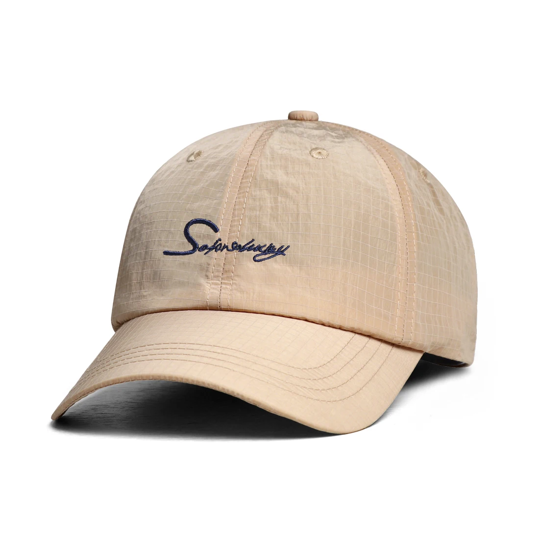 Plaid embroidered letter quick-drying baseball cap - multiple colors available. Fresh and casual style. Suitable for commuting.