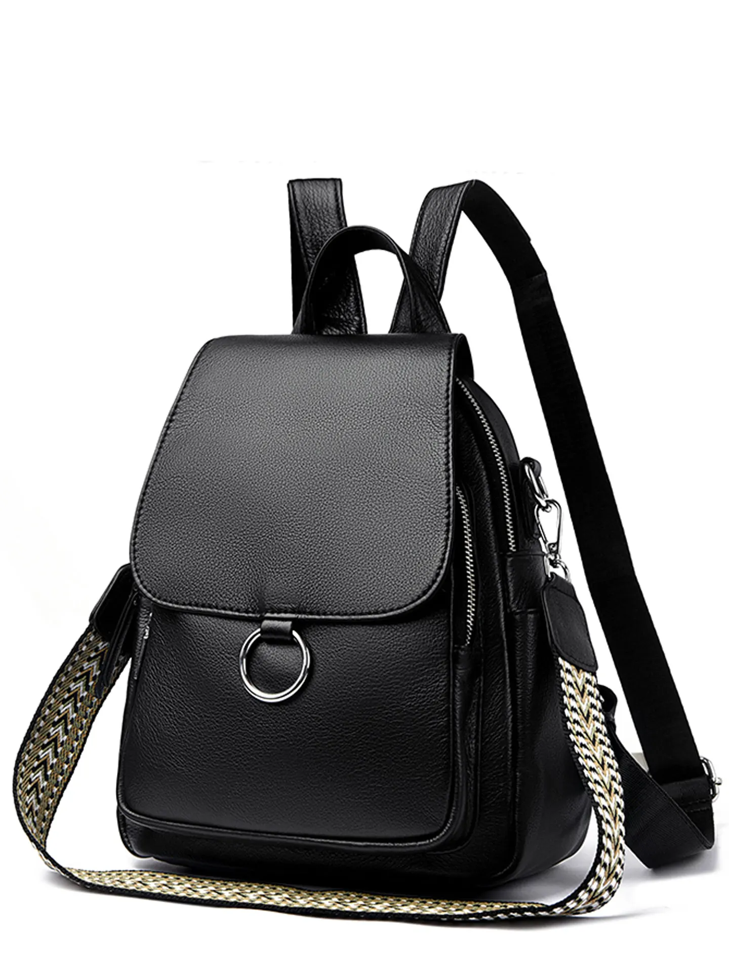 

Женский рюкзак из натуральной кожи, модный, классический, с премиальной фурнитурой, роскошный, структурированный, эстетичный.