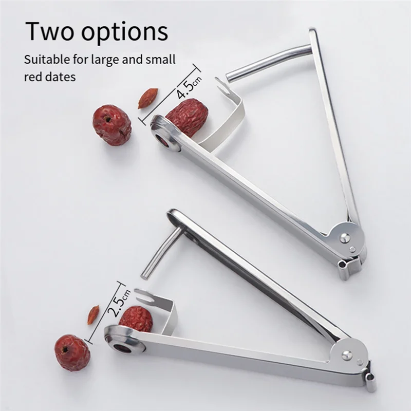 GOOD-3PCS Cherry Pitter Remover Stainless Steel Cherries Corer Pitter Tool, Cherry Seed Remover Multi Function Fruit Pit
