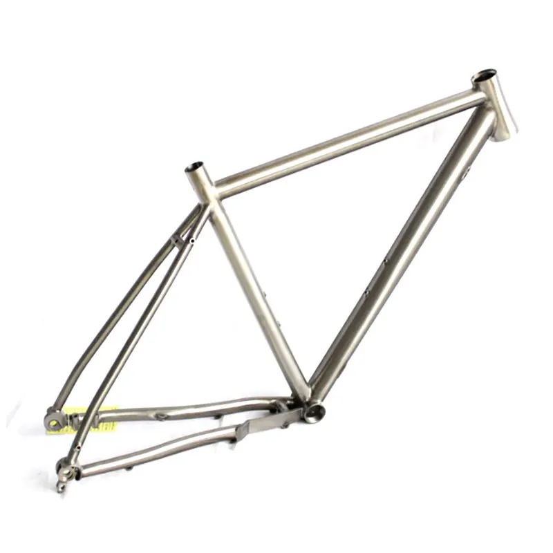 Titanium Gravel Racing Bike Frame Parts, Bicycle Accessories, Thru Axle, Flat Mount, Disc Brake, 700C * 45, 142*12