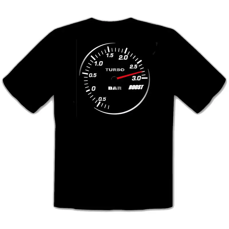 تي شيرت Turbo Turbometer 3 0 BAR JDM Boost أسود 186 #1