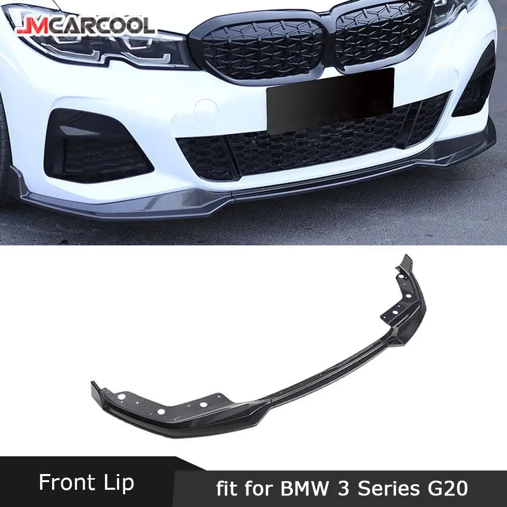 

JMCARCOOL For BMW 3 Series G20 2019 2020 Front Lip Spoiler ABS Black Head Bumper Chin Splitters Guard 3 PCS/Set