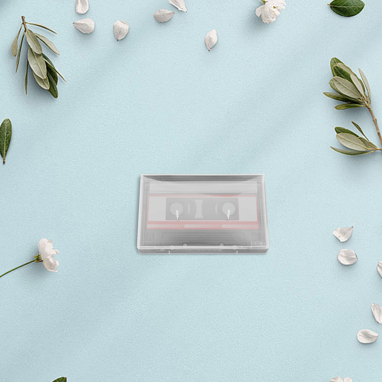 

10Pcs Retro Clear Cassette Tape Holder Storage Box Vintage Audio Organizer Multifunctional Collection