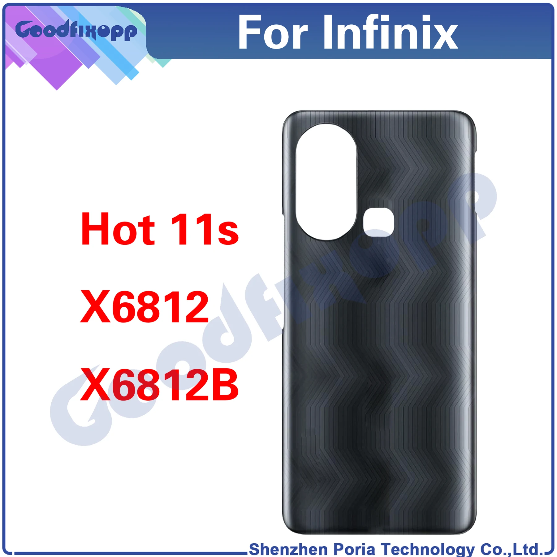 

10PCS For Infinix Hot 11s X6812 X6812B Hot11s Rear Case Battery Back Cover Door Housing Repair Parts Replacement